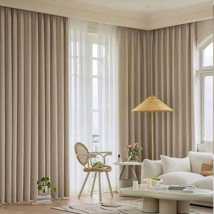 2 Rideaux Occultants + 1 Voile 2,60M x 1,50M