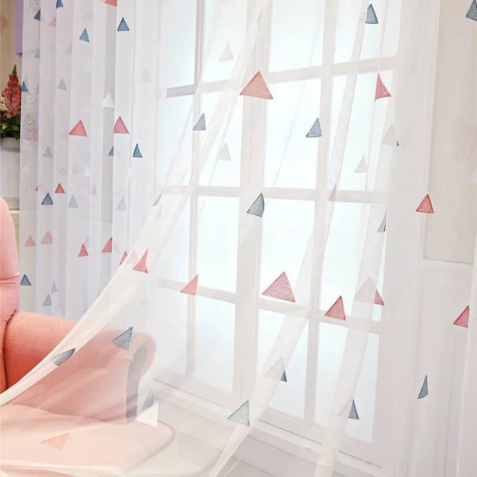 Voile Simple avec Anneaux La Paire