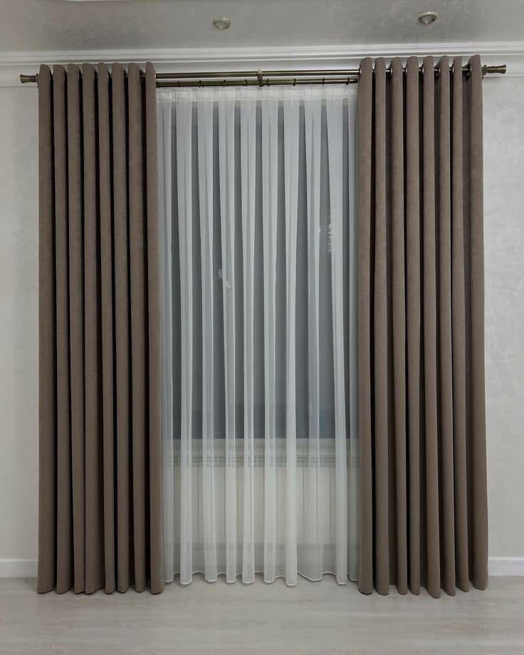 2 Rideaux Occultants + 1 Voile 2,60M x 1,50M