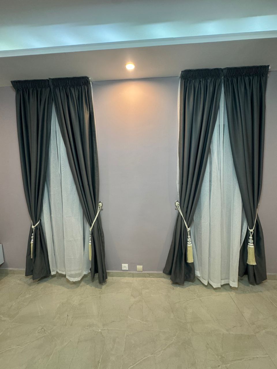 2 Rideaux Occultants + 1 Voile 2,60M x 1,50M